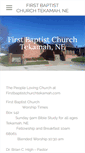 Mobile Screenshot of firstbaptistchurchtekamah.com